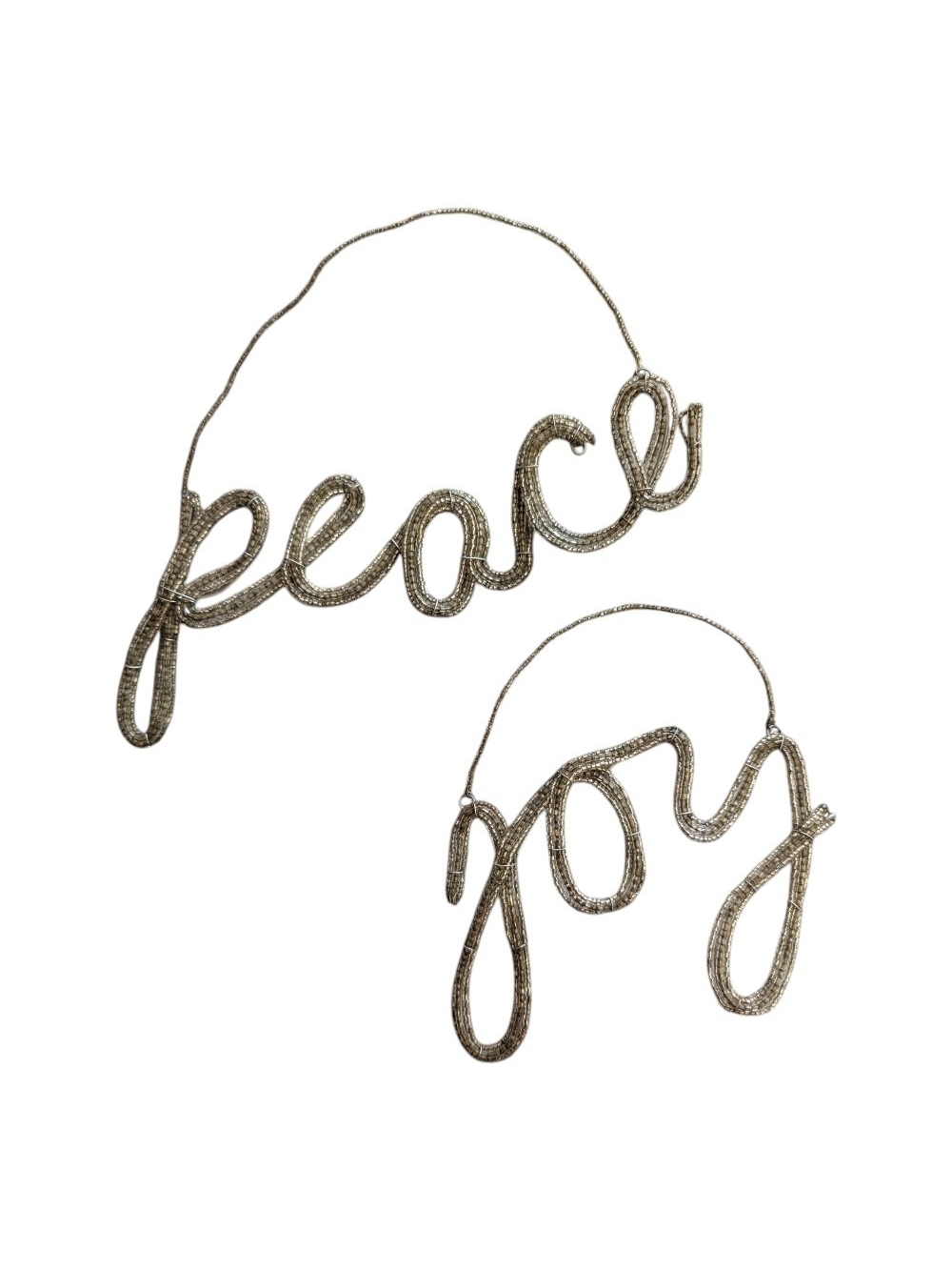 Peace & Joy Beaded Wall Hangings - Beaded